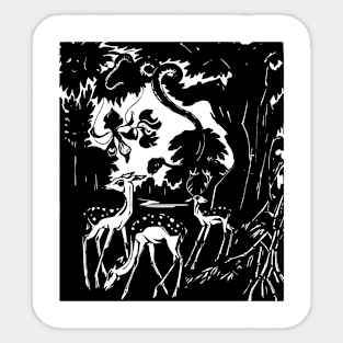 Impala on Forest Sticker